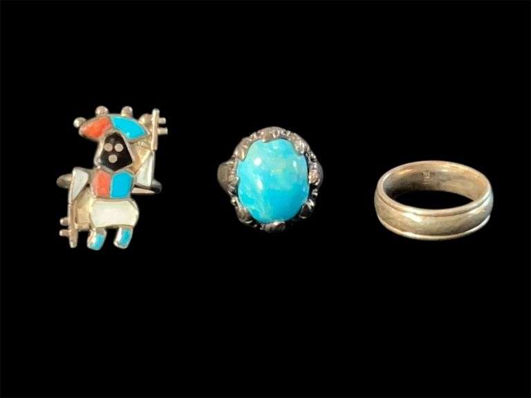 Lot - (3) Sterling Silver Rings image