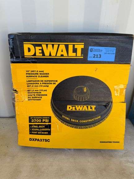 Dewalt 18in Steel Deck Pressure Washer Surface Cleaner image
