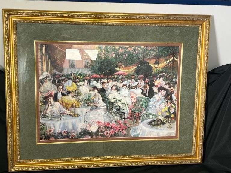 Large Framed Print "Le Dinr a' l' Hotel Ritz Paris 1904" by Pierre-Georges Jeanniot image