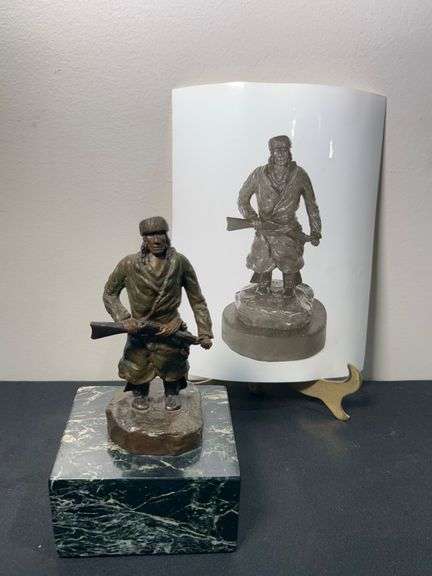 E. Heikka Bronze Statue on Marble Base image