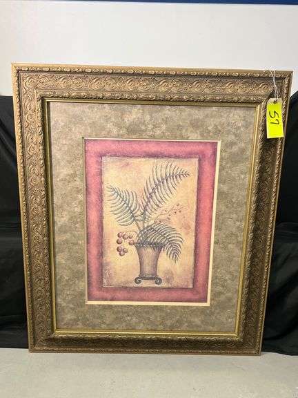 Large Framed Neoclassical Botanical Still Life Print image