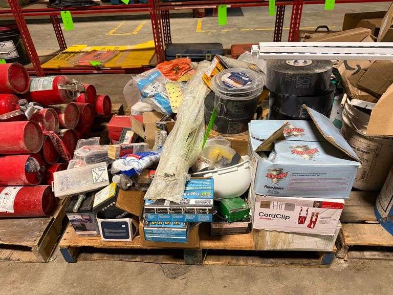 Pallet - Construction Supplies - Bolts, Screws, Tape, Brackets, Accessories image