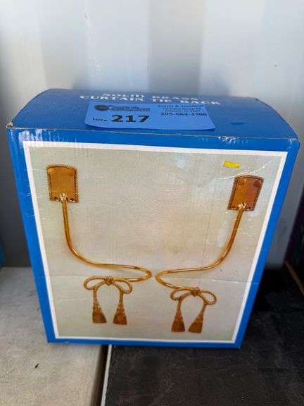 Solid Brass Curtain Tie Back image