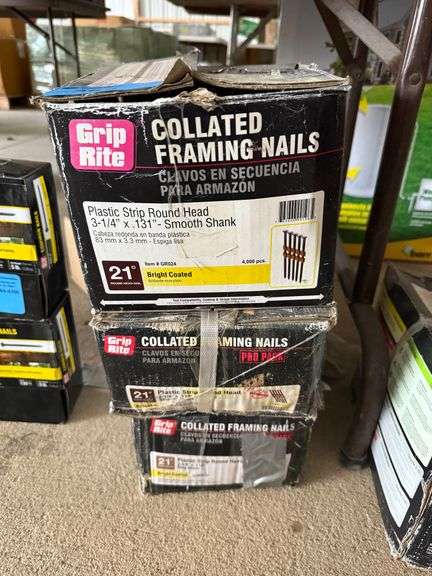 Grip Rite Collated Framing Nails - 3-1/4in x .131in and 2-3/8in x .113in image