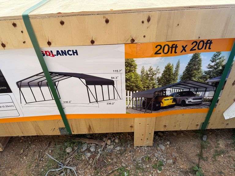 2025 SDLanch Unused SDLC2020 High-End Carport 20ftx20ft image