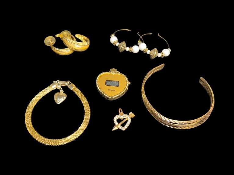 Lot - Gold Tone Jewelry and Watch Pendant image