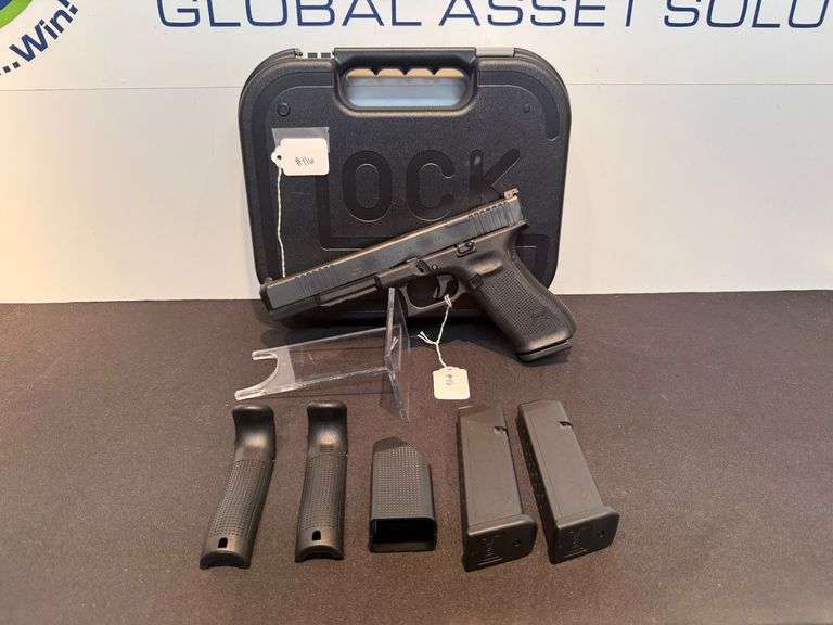 Glock 17L Gen4 9mm Pistol with Additional Grips, Magazines, Speedloader, and Hard Case image