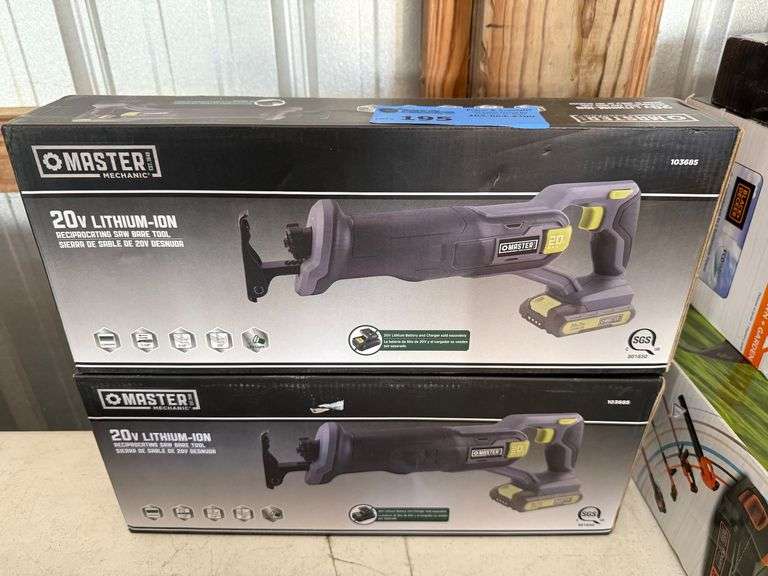 (2) Master Mechanic 20V Reciprocating Saw image