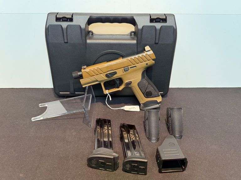 Beretta APX-A1 Compact FDE 9x19 Pistol with (3) Magazines and Additional Grips in Hard Case image