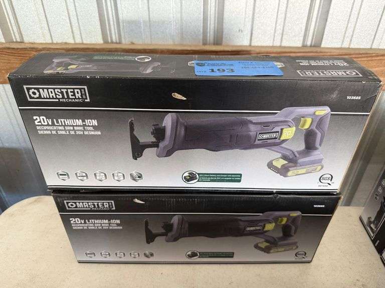 (2) Master Mechanic 20V Reciprocating Saw image