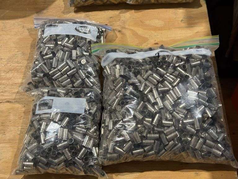 9mm Luger Brass Casings for Reloading - (3) Bags image