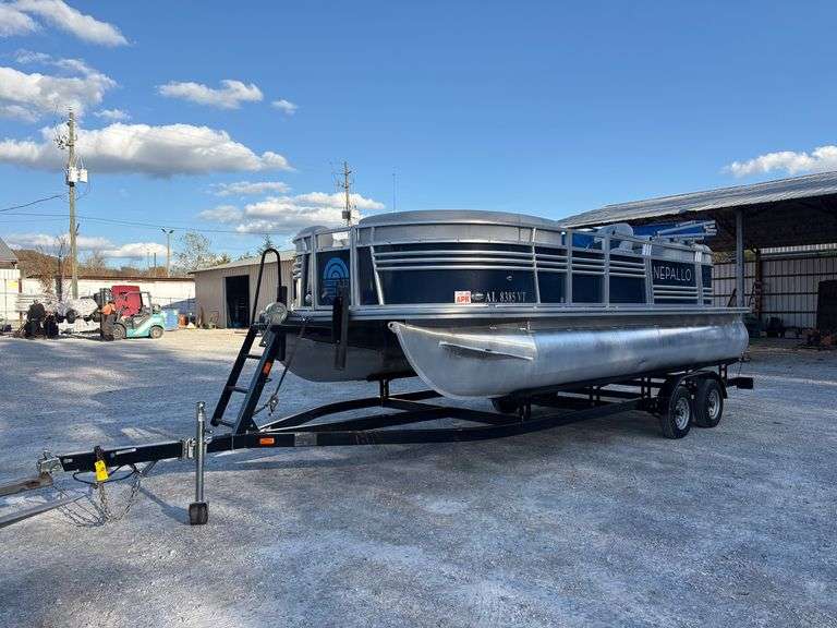 2023 Nepallo 20QL 20ft Pontoon. with Suzuki 90HP 4-stroke. Tandem axl trailer image