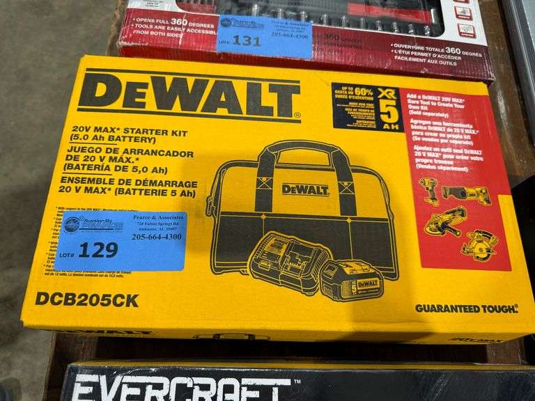 New Dewalt 20V Starter Kit, 5AH Battery, Charger, and Bag image