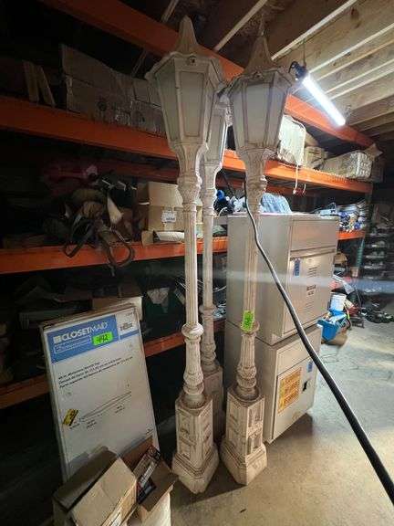 Lot - (3) Decorative Outdoor Light Posts image