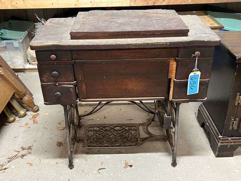 Vintage/Antique Sewing Machine Cabinet image
