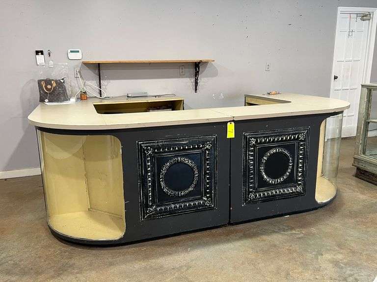 Antique Curved Glass Counter image