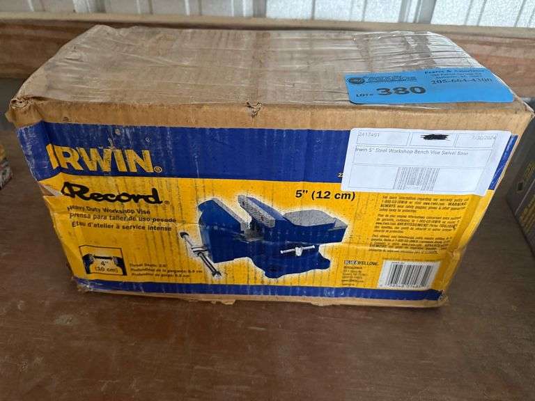 Irwin 5in Steel Bench Vise with Swivel Base image