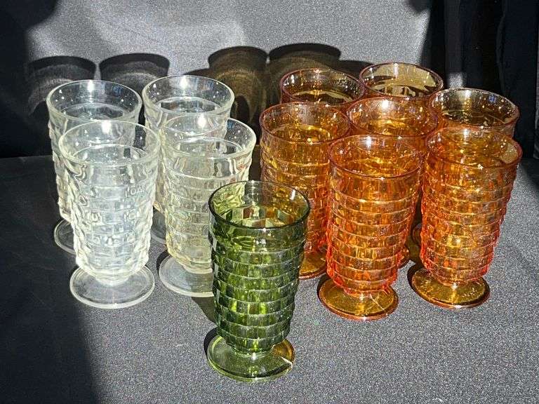 Lot - (12) Vintage Whitehall Footed Glasses image