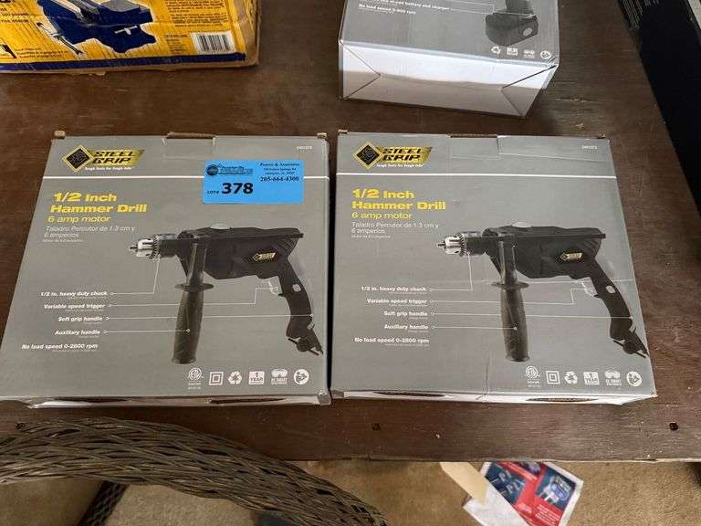 (2) Steel Grip 1/2in Hammer Drill image