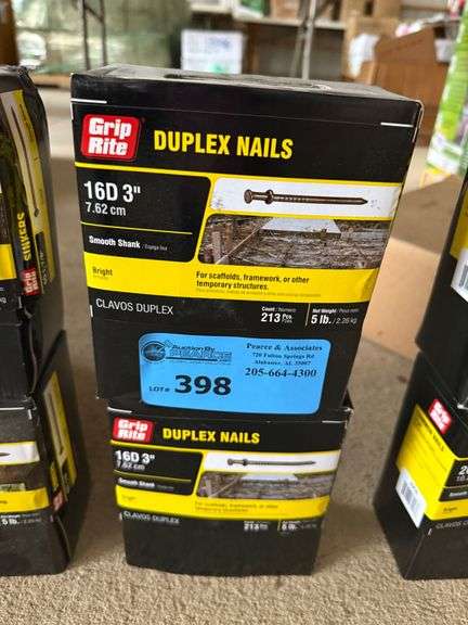 Grip Rite Duplex Nails 16D 3in, 2-5lb Boxes image