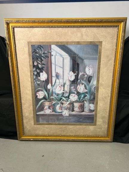 Large Framed Print of "Tulip Reflection" by Fabrice de Villeneuve image