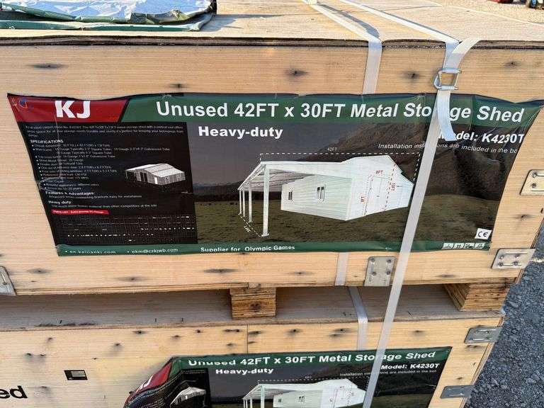 KJ Unused K4230T 42ftx30ft Metal Storage Shed image