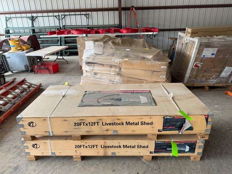 AllMetal Unused K1912 20ftx12ft Livestock Metal Shed image