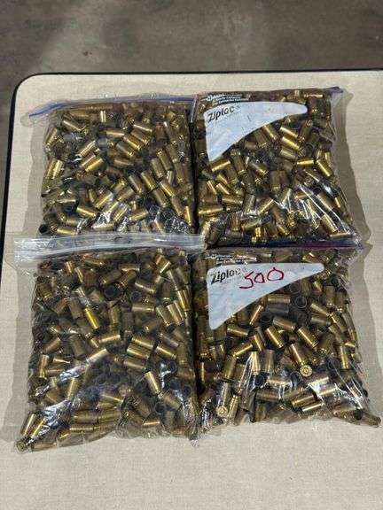 9mm Luger Brass Casings for Reloading - (4) Bags image