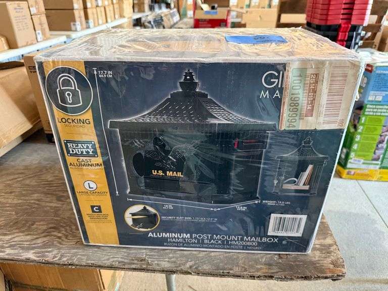 Hamilton Premium Black Aluminum Post Mount Mailbox image