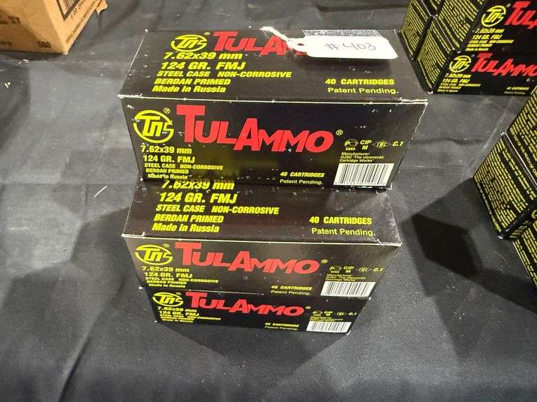 TulAmmo 7.62x39mm FMJ - (5) Boxes of 40 image