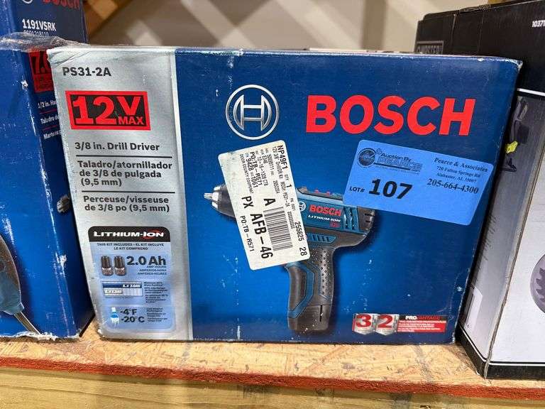 New Bosch 12V 3/8in Drill/Driver with (2) Batteries image