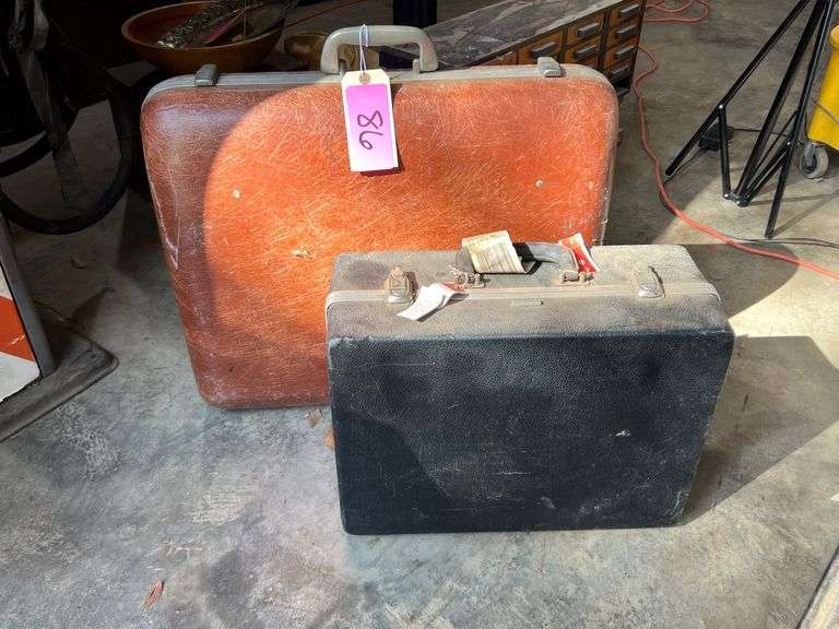 Lot - (2) Vintage Koch and BHM Suitcases image