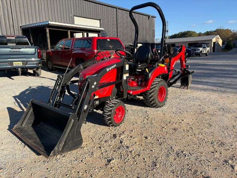 Branson 2205h Farm Tractor with Front End Loader and Backhoe Attachment image