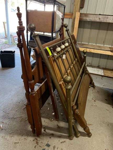 Lot - (3) Full Size Beds with Rails image