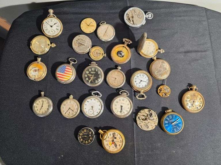 Lot - Assorted Pocket Watches and Parts image