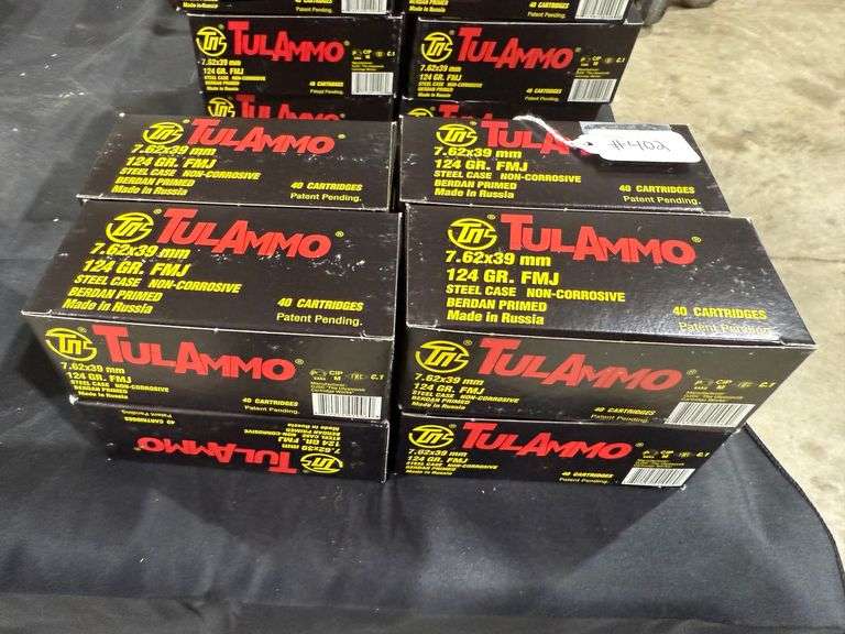 TulAmmo 7.62x39mm FMJ - (8) Boxes of 40 image
