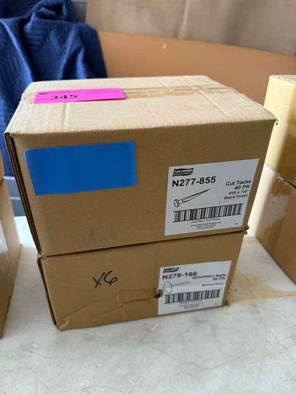 (1) National Cut Tacks - N277-855 and (1) National N279-166 Upholstery Nails image