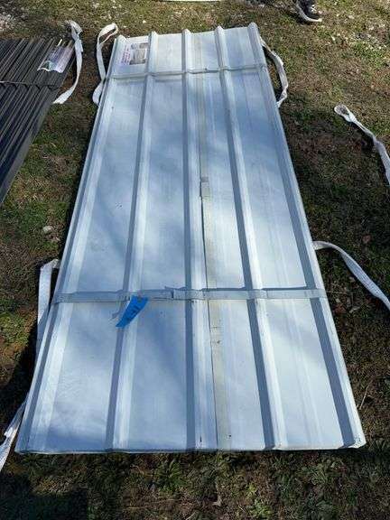White Metal Roof Panels, 7.87ft L x 3ft W x 4mm Thick - 70 Pieces image