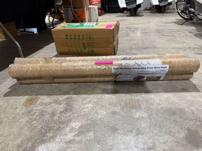 (3) Rust Resistant Galvanized Steel Wire Mesh, 3.3ft H x 164 ft L per roll image