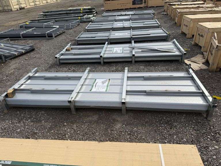 (100) AllMetal Unused K0311 10ft Long Corrugated Steel Panels image