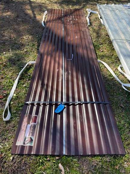 Brown Metal Roof Wall Panels, 12ft L x 2.91ft W x 3mm Thick - 30 Pieces image