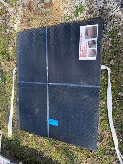 Black Steel Diamond Plate, 3ft x 4 ft x 4mm Thick - 20 Pieces image