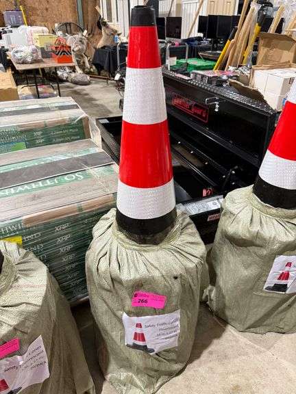 (20) Safety Traffic Cones, 15in x 27in image