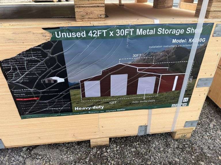 2025 KJ Unused K4230G 42ft x 30ft Metal Storage Shed image
