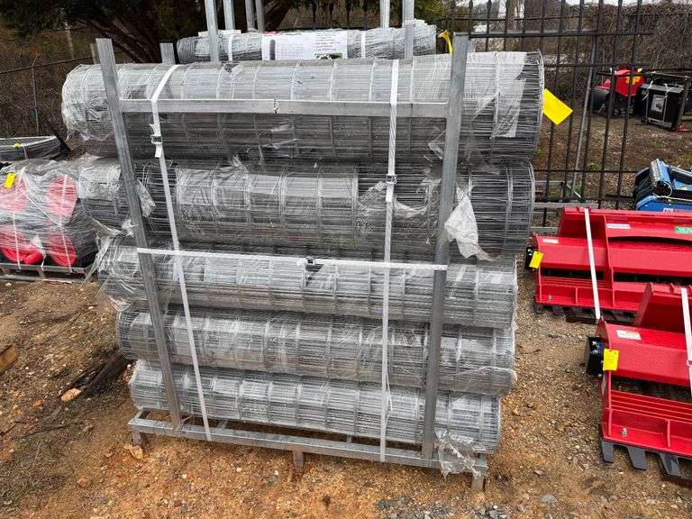 (5) Rolls - AllMetal Unused Hot-Dip Galvanized Wire Mesh Fence image