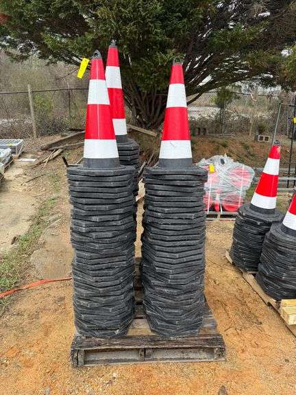 Pallet - Approx (120) IRanch Unused IRSTC Safety Traffic Cones image