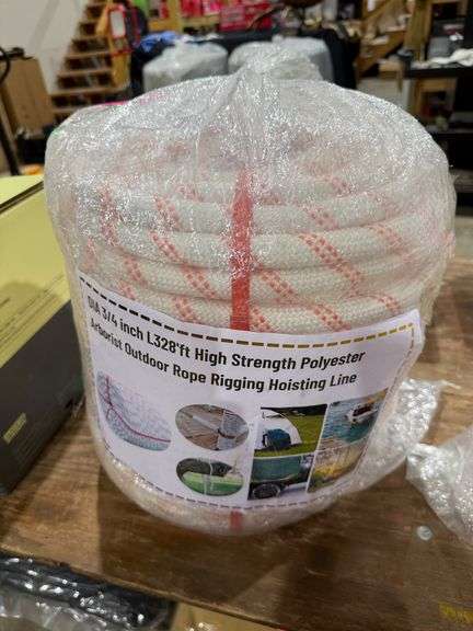 New High Strength Polyester Arborist Outdoor Rope, 3/4in Diameter, 328ft L image