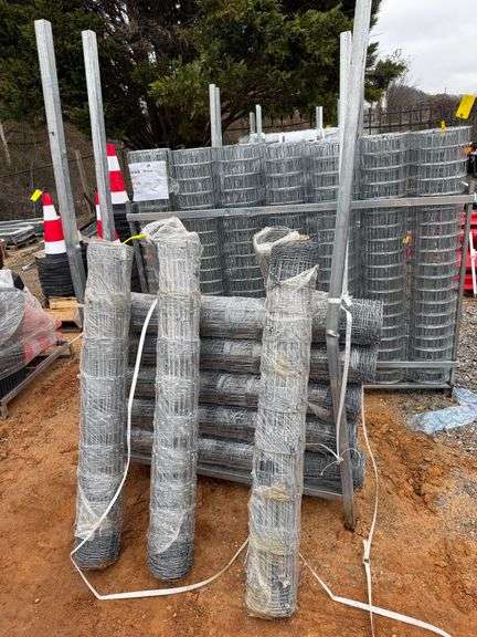 (10) Rolls - AllMetal Unused K1230 Hot-Dip Galvanized Field Fence image