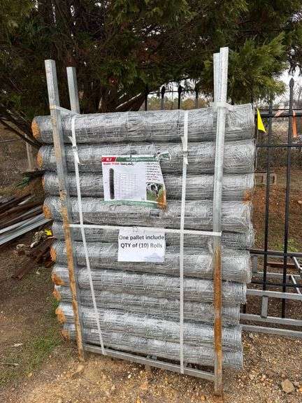 (10) Rolls - 2025 KJ Unused K1230 Hot-Dip Galvanized Field Fence image