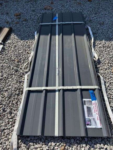 Gray Metal Roof Panels, 7.87ft L x 3ft W x 4mm Thick - 70 Pieces image
